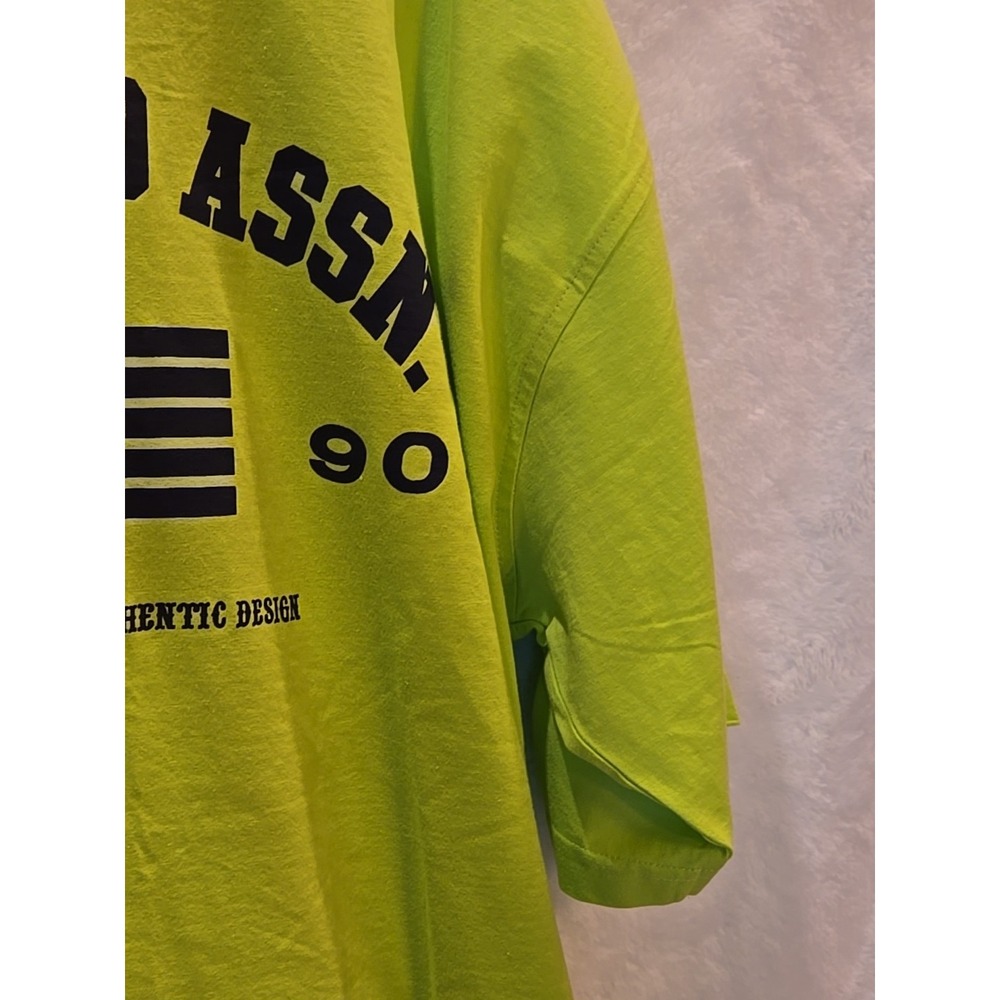 US Polo Assn. T-Shirt Mens Neon‎ Green 2XL Brand New with Tags 100% Cotton NWT - Picture 12 of 12